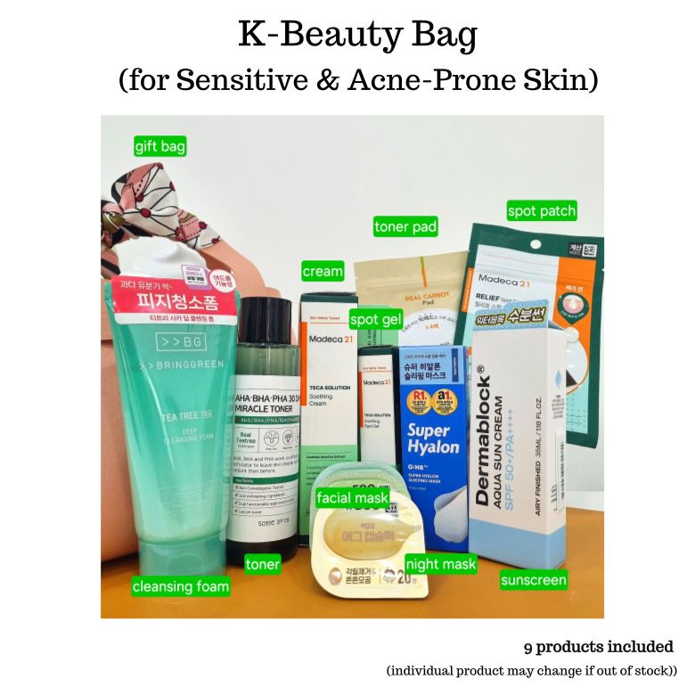K-Beauty Bag for Sensitive & Acne-prone Skin.
